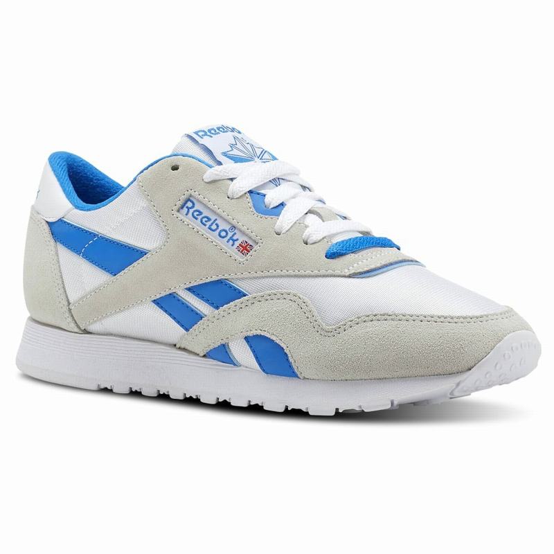 Reebok Classic Nylon Tenisky Damske - Biele/Modre RA7967KS